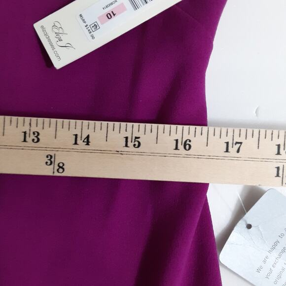 Eliza J Bell Sleeve Sheath Dress Magenta Pink Womens 10 Boat Neck NWT Cocktail - Picture 10 of 12
